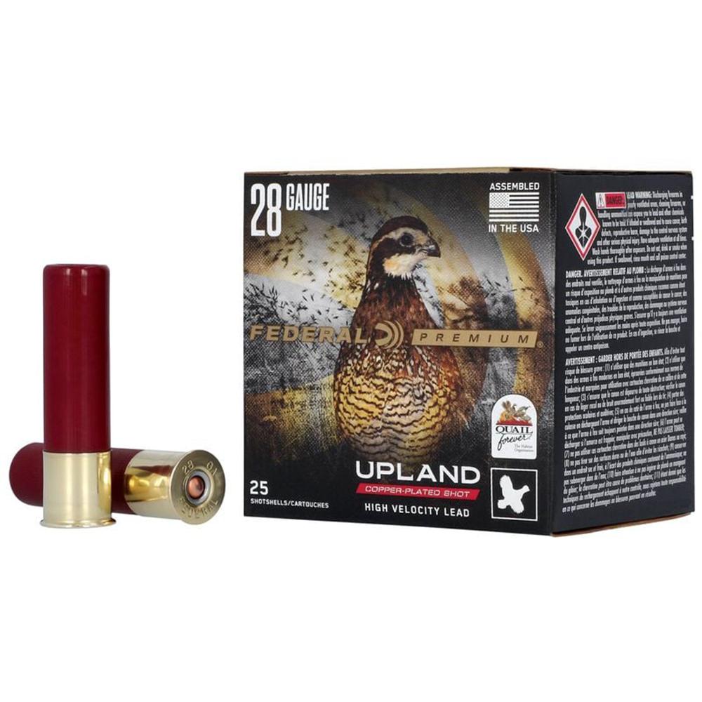 Federal Premium Wing-Shok Hi Brass 28 ga 2 3/4" MAX 3/4 oz #8  - 25/box Picture of Federal Cartridge Co. FEDERAL PREMIUM WING-SHOK HV LEAD 28GA 2-3/4" 2-1/4DE 3/4OZ 8 AMMO 25RD