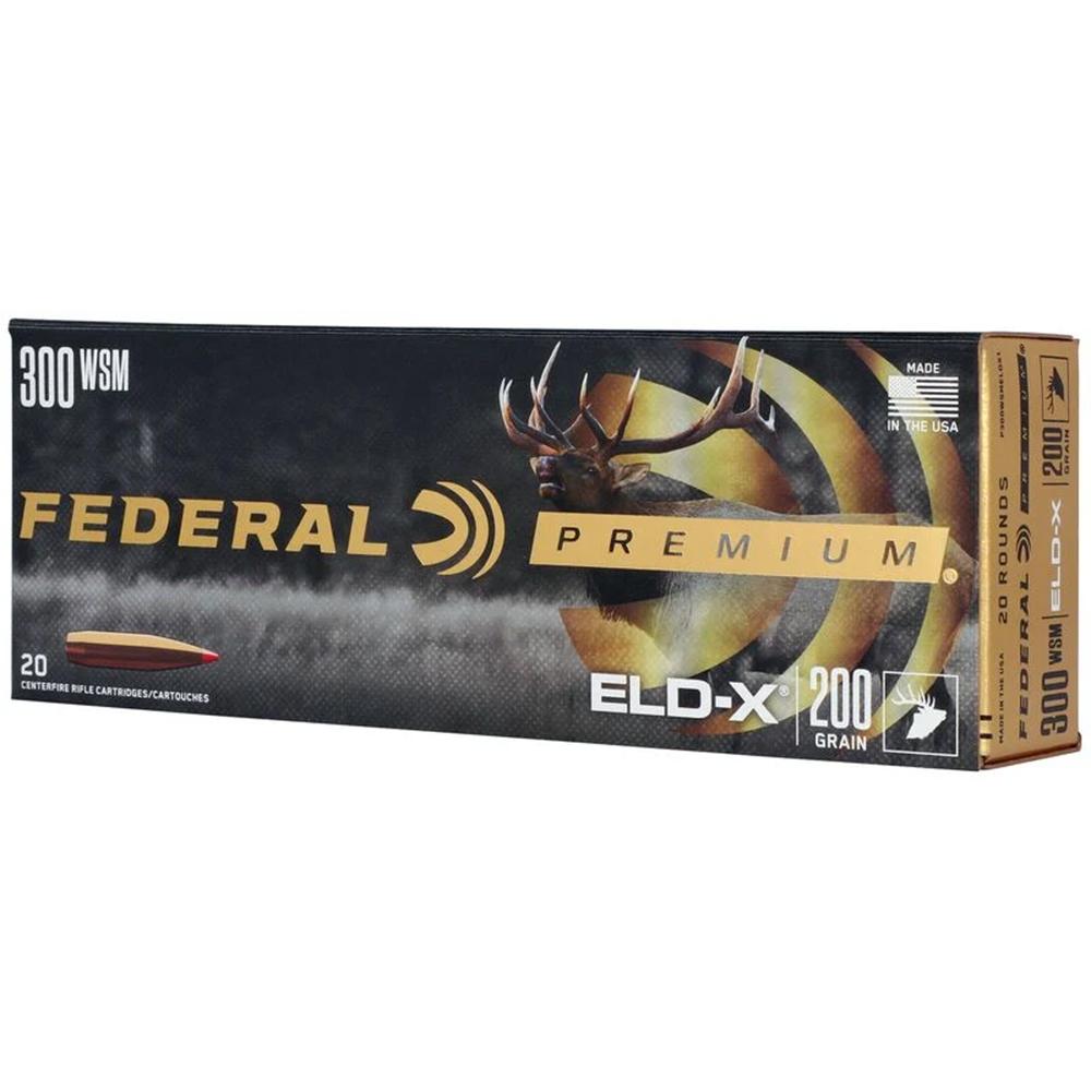 Federal Premium ELD-X Rifle Ammunition .300 WSM 200gr PT 2820 fps 20/ct Picture of Federal Cartridge Co. FEDERAL 300 WSM 200 GR ELD-X AMMO 20RD