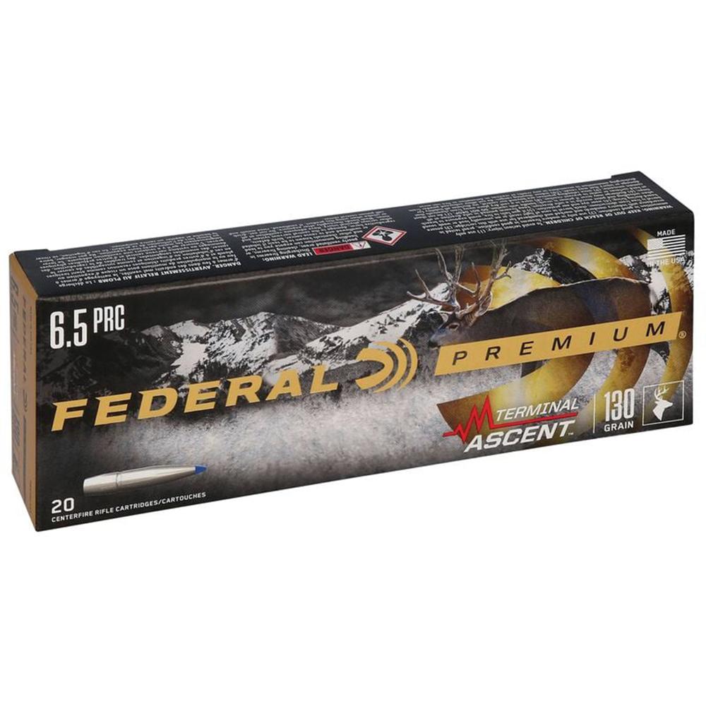 Federal Terminal Ascent Rifle Ammunition 6.5 PRC 130 gr 3000 fps 20/ct Picture of Federal Cartridge Co. FEDERAL 6.5 PRC 130GR TERMINAL ASCENT AMMO 20RD