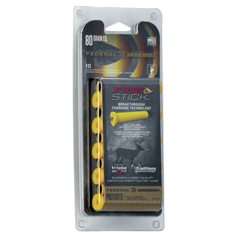 Federal Firestick 80 Firesticks for Muzzleloaders -10/ct Picture of Federal Cartridge Co. FEDERAL MUZZLELOADER 80GR FIRESTICK TRIPLE 7 10RD
