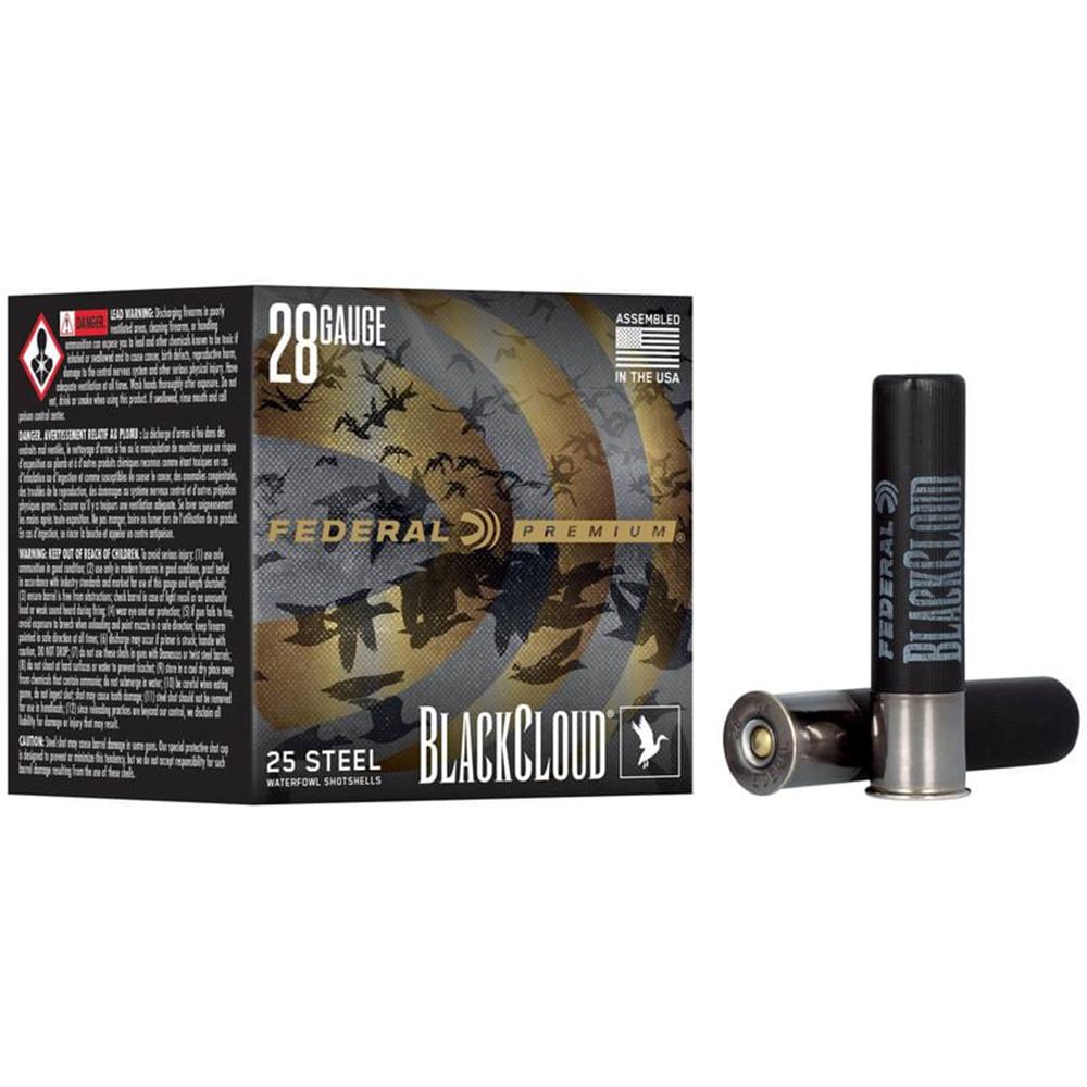 Federal Black Cloud FS Steel Shotshell 28ga 3" 3/4oz 1400 fps #3 25/ct