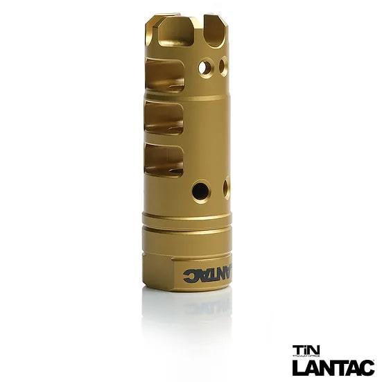 Lantac Dragon Muzzle Brake .223/556 Gold Titanium Nitride Picture of Lantac USA LLC Lantac Dragon TIN Coated Muzzle Break Titanium Nitride DLC Coating