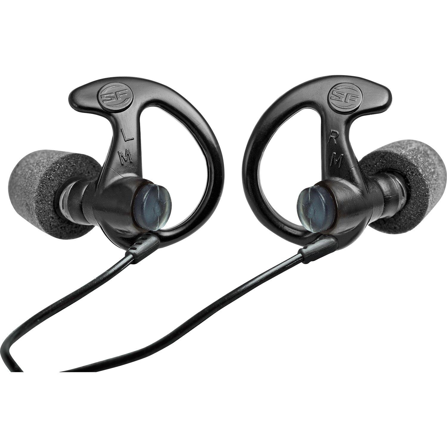 Surefire EP10 Sonic Defenders Ultra Max Full Block Ear Plugs 30 NRR Medium Black 1 Pair Picture of Surefire Llc COMPLY FOAM TIPPED FULL BLOCK EARPLUGS MEDIUM 1 PAIR BLACK