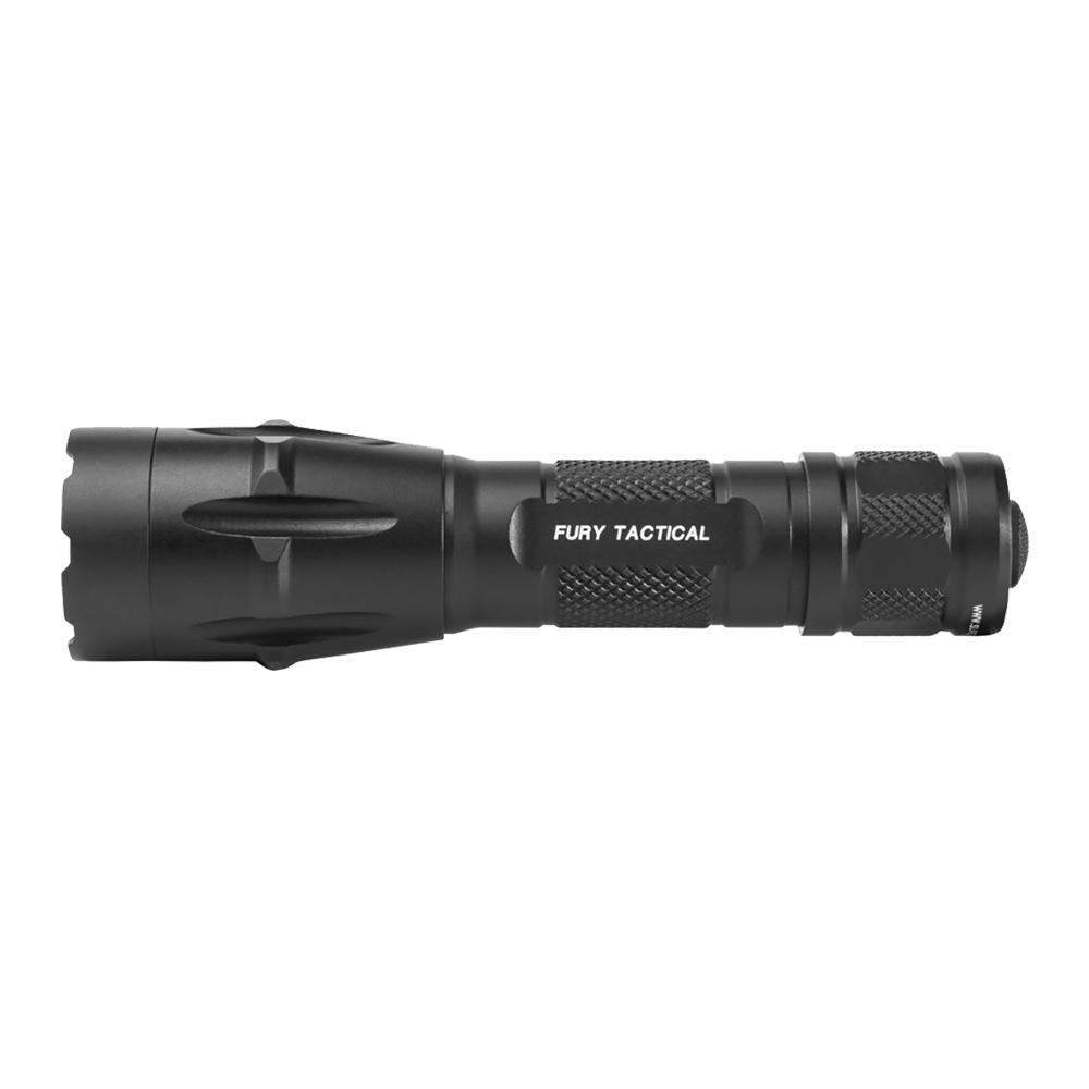 Surefire DFT Dual Fuel Tactical LED Flashlight 1500 Lumens Black Picture of Surefire Llc FURY DUAL FUEL TACTICAL 1500 LU WH LED ALUM BLK TYPE 3 ANO CLICK SWITCH