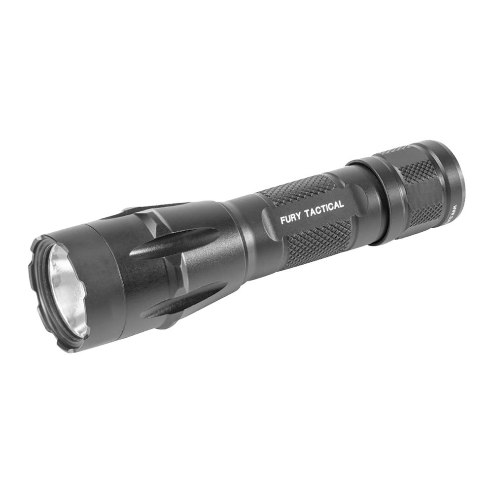 Surefire DFT Dual Fuel Tactical LED Flashlight 1500 Lumens Black Picture of Surefire Llc FURY DUAL FUEL TACTICAL 1500 LU WH LED ALUM BLK TYPE 3 ANO CLICK SWITCH