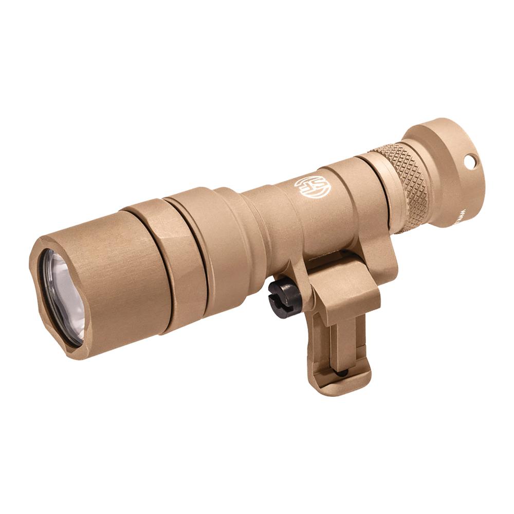 Surefire Mini Scout Light Pro 3 Volt Weapon Light with Z68 Tailcap Tan Picture of Surefire Llc SCOUT LIGHT SWIVEL 500 LU PIC/LOK TAN Z68 CLICK ON/OFF TAILCAP
