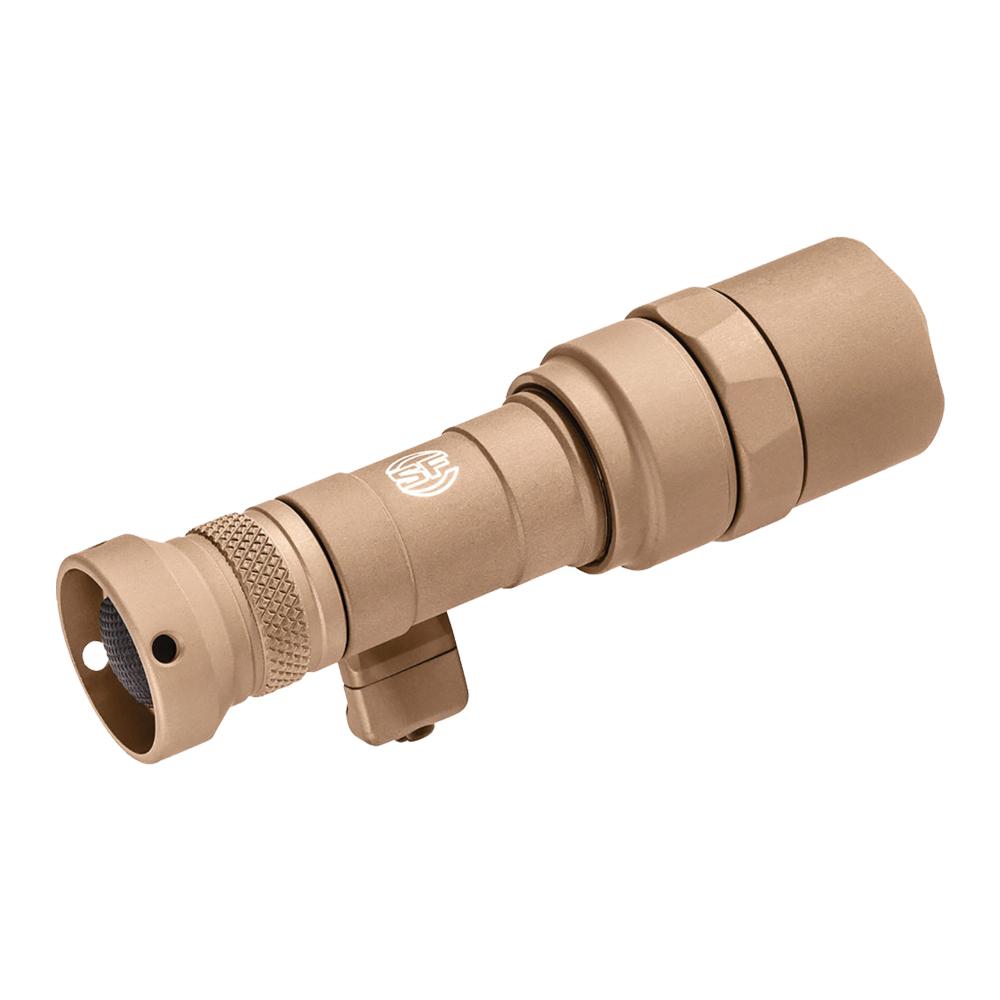 Surefire Mini Scout Light Pro 3 Volt Weapon Light with Z68 Tailcap Tan Picture of Surefire Llc SCOUT LIGHT SWIVEL 500 LU PIC/LOK TAN Z68 CLICK ON/OFF TAILCAP
