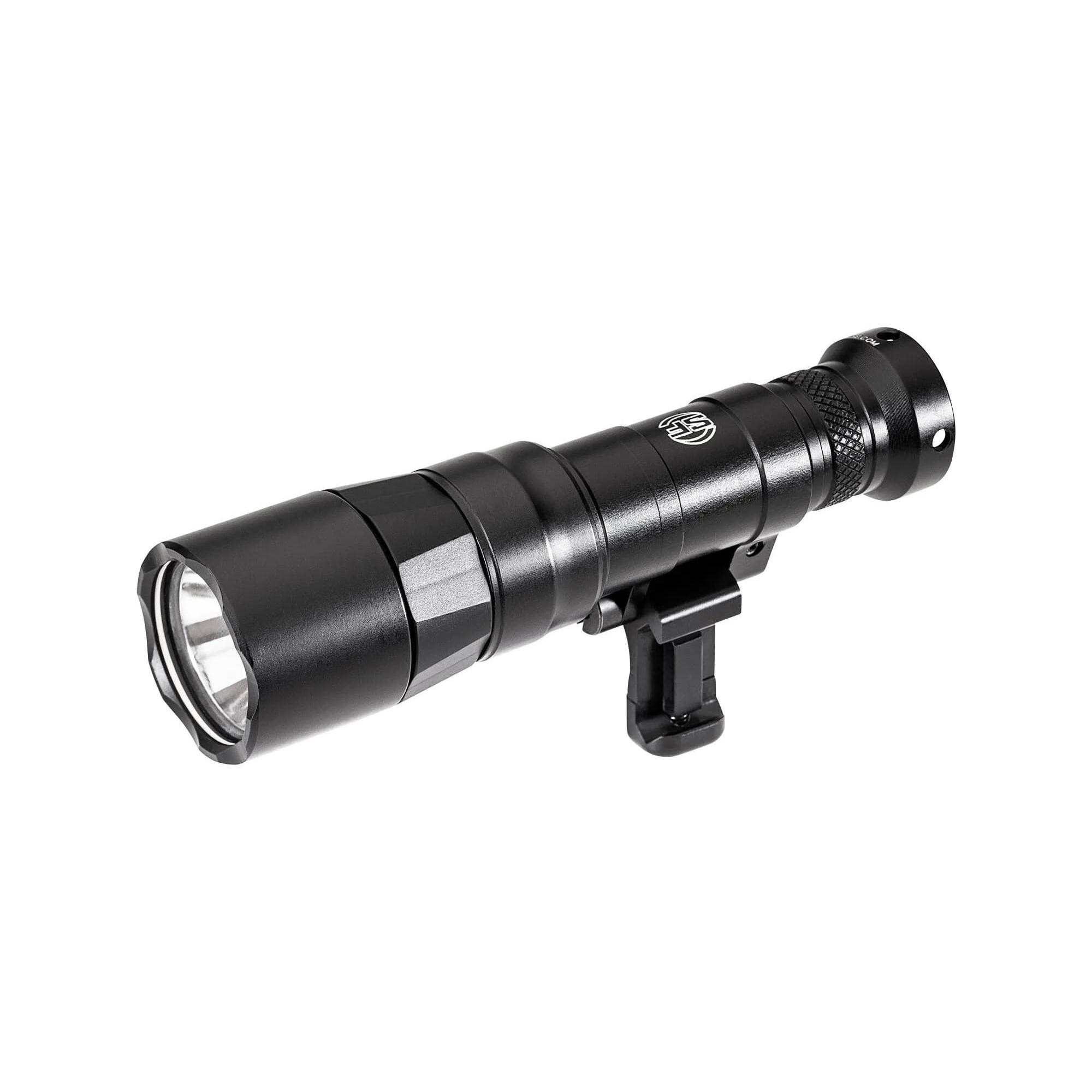 Surefire Scout Swivel Weapon Light 500 Lumens MLOK Included Black Picture of Surefire Llc SCOUT SWIVEL 18350/123 PIC INSTALLED MLOK INCLUDED BLK CLICK ON/OFF