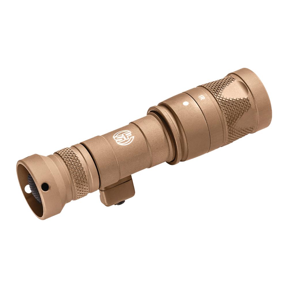 Surefire Mini Infrared Scout Light Pro Weapon Light 250 Lumens Tan Picture of Surefire Llc SCOUT LIGHT VAMP WH/INFR 250 LU/100mW IR PIC/MLOK TAN Z68 ON/OFF TAILCAP
