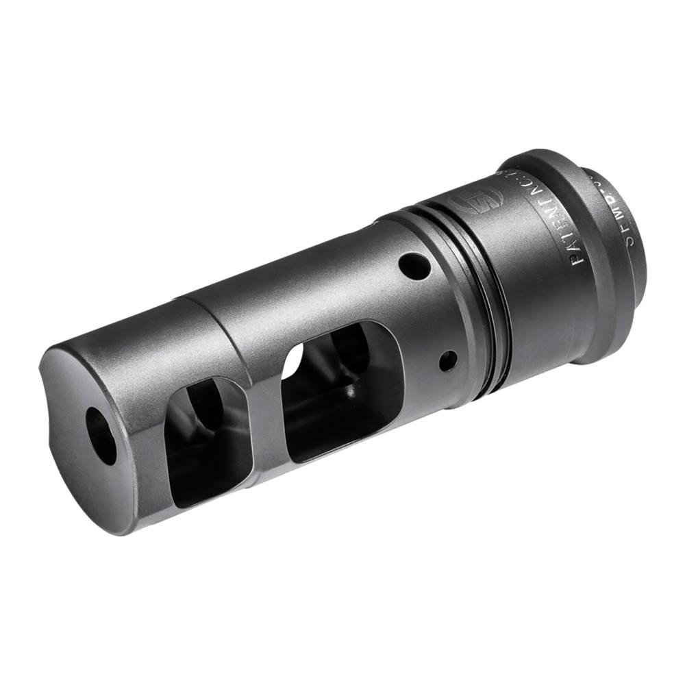 Surefire SOCOM Muzzle Brake SFMB Muzzle Brake Suppressor Adapter 5.56 1/2-28 Black Picture of Surefire Llc MUZZLE BRAKE SUPPRESSOR ADPT SOCOM 5.56 1/2X28