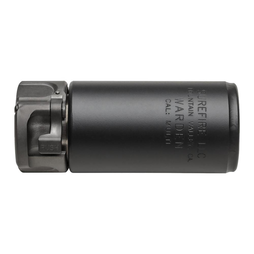 Surefire Warden Muzzle Device Fast-Attach Blast Regulator Black Picture of Surefire Llc WARDEN-BLAST REGULATOR MULTI CALIBER BLACK