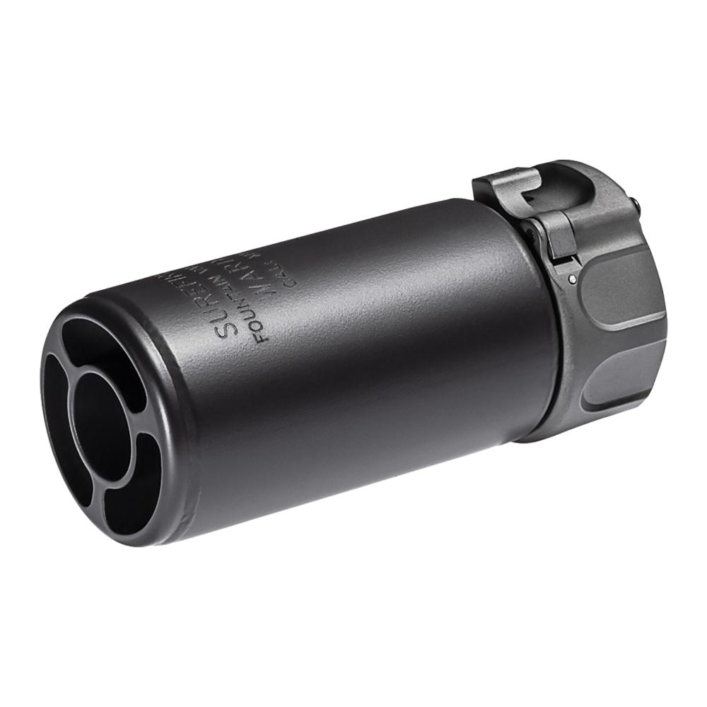 Surefire Warden Muzzle Device Fast-Attach Blast Regulator Black Picture of Surefire Llc WARDEN-BLAST REGULATOR MULTI CALIBER BLACK