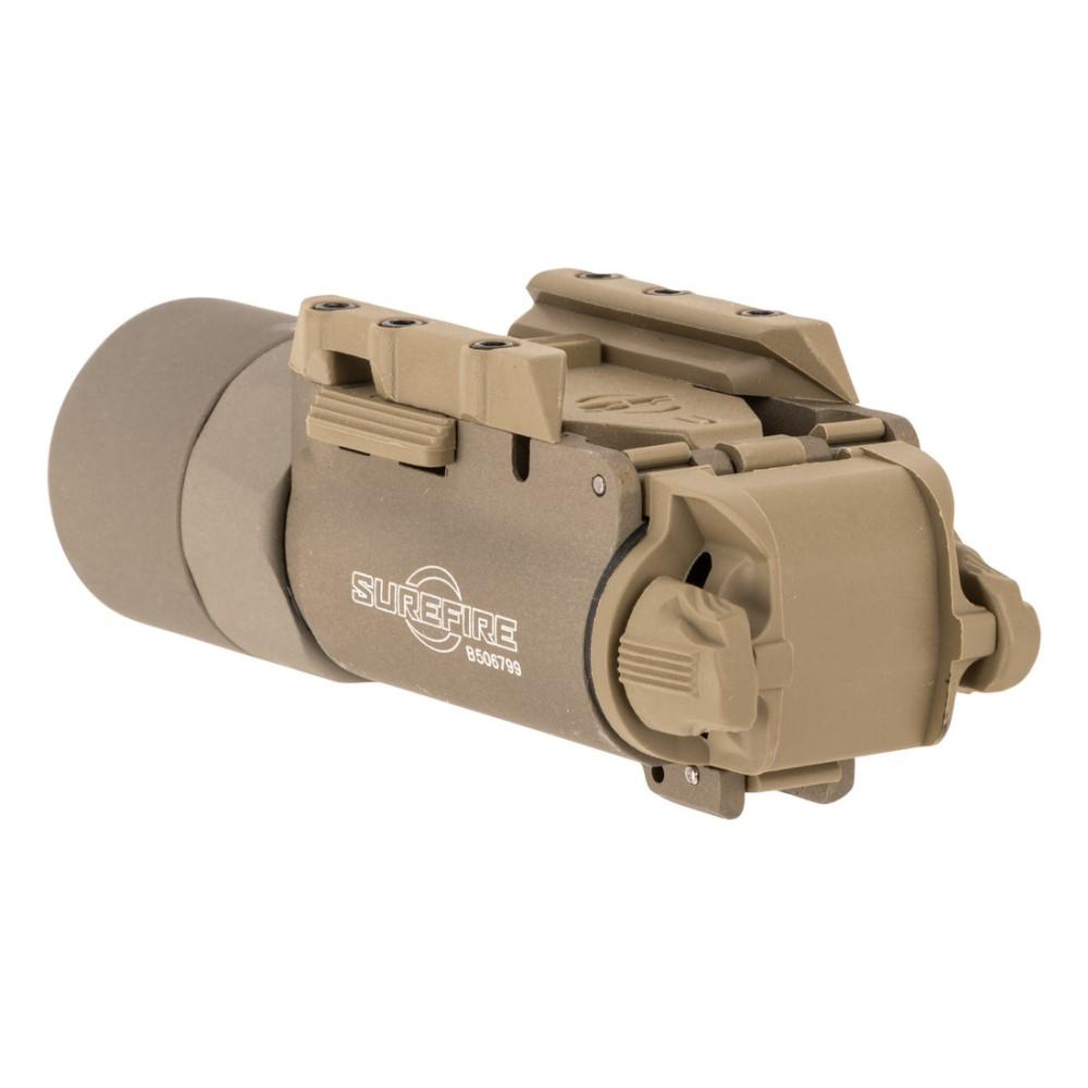 Surefire X300T-A Turbo Weapon Light Universal and Pic Mount 650 Lumens Tan Lever Latch Picture of Surefire Llc X300 TURB WeponLight-6V-UNIVPICTNY LVR-LATCH RailMountHI-CAND Tan Z-XBC