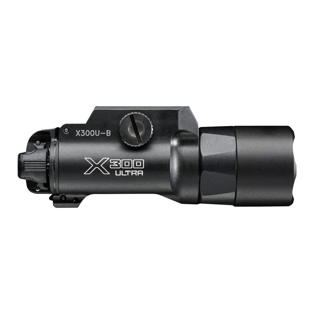 Surefire X300U-B Ultra-High-Output LED Handgun Weapon Light 1000 Lumens Black Picture of Surefire Llc X300 ULTRA WL PIC THUMBSCREW MOUNT 1K LU BLK Z-XBC PUSH/TOGGLE SWITCH