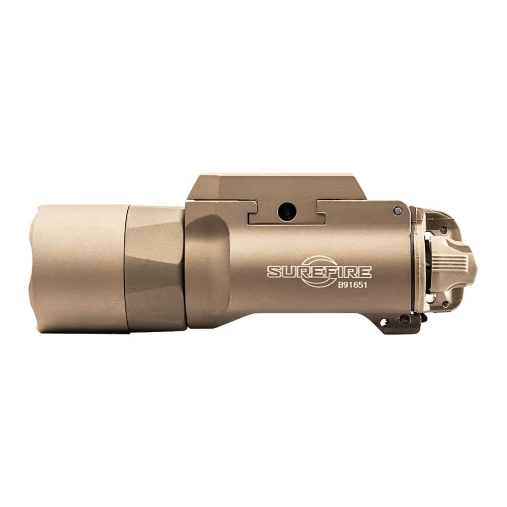 Surefire X300U-B Ultra-High-Output LED Handgun Weapon Light 1000 Lumens Tan Picture of Surefire Llc X300 ULTRA WL PIC RAIL MOUNT 1K LU TAN Z-XBC PUSH/TOGGLE SWITCH