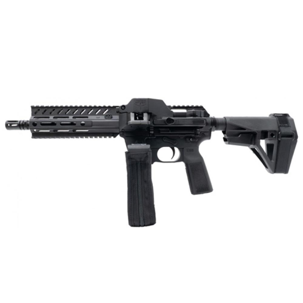 Freedom Ordnance FM-9D Handgun 9mm Luger 33rd Magazine 8" Barrel Black with Belt Bag Picture of Freedom Ordnance FM-9D 9mm Beltfed Pistol 8" Brl Blk100rd belt bag150 links33rd Glock Mag