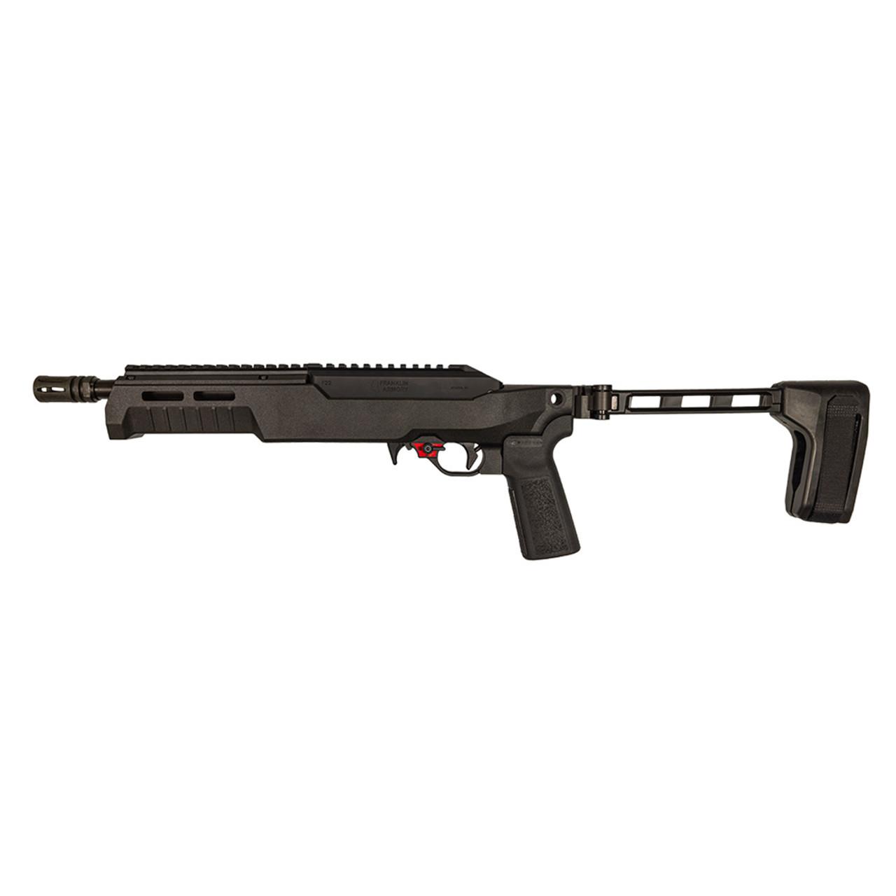 Franklin Armory F22 Binary Pistol .22 LR 10rd Magazine 8" Threaded Barrel Hogue SB Tactical Chassis W/Brace Picture of Franklin Armory FRANKLIN F22 BINARY PISTOL .22LR 8" BARREL SB CHASSIS/BRACE