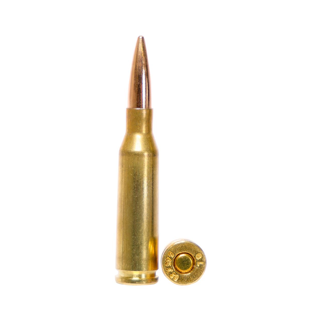 Global Ordnance Rifle Ammunition 5.45x39mm 55gr FMJ 2854 fps 30/ct Picture of Global Ordnance Global Ordnance 5.45x39mm 55gr FMJ Brass 30rd Box