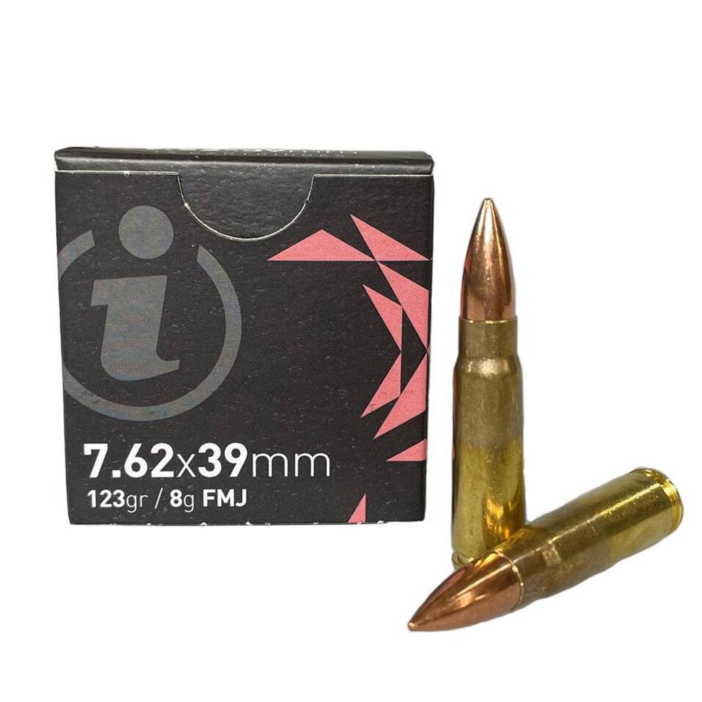 Global Ordnance Igman Rifle Ammunition 7.62x39mm 123 gr FMJ 2405 fps 840/ct Case Picture of Global Ordnance Igman 7.62x39 15rd Boxes 840rd Case