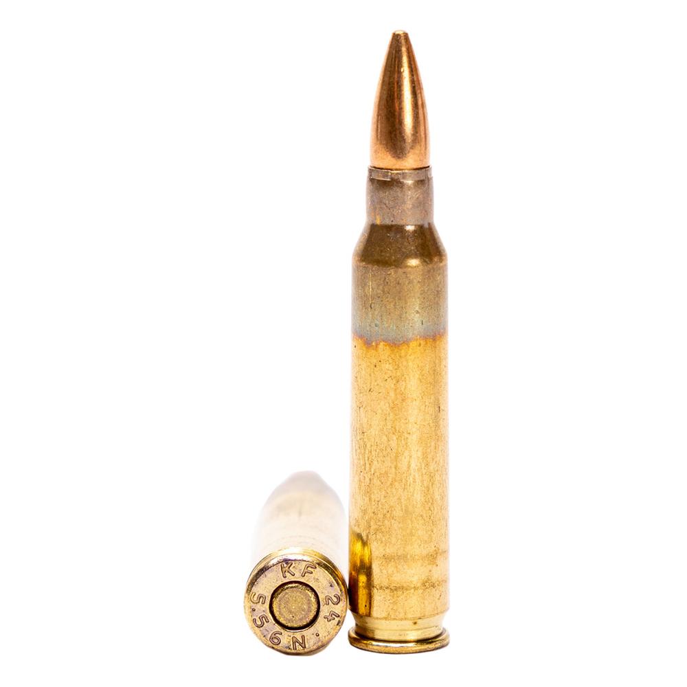 Global Ordnance M193 Rifle Ammunition 5.56x45mm 55gr FMJ 3162 fps 20/ct Picture of Global Ordnance Global Ordnance 5.56x45mm M193 55gr FMJ Brass 20rd Box