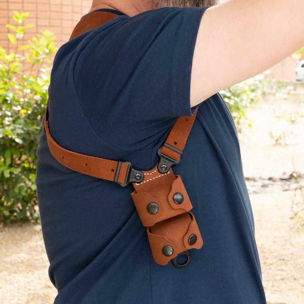 Galco Classic Lite 2.0 Shoulder System Holster for Glock 17 Natural RH Picture of Galco International Ltd. CLASSIC LITE 2.0 SHDR SYS RH GLK 17