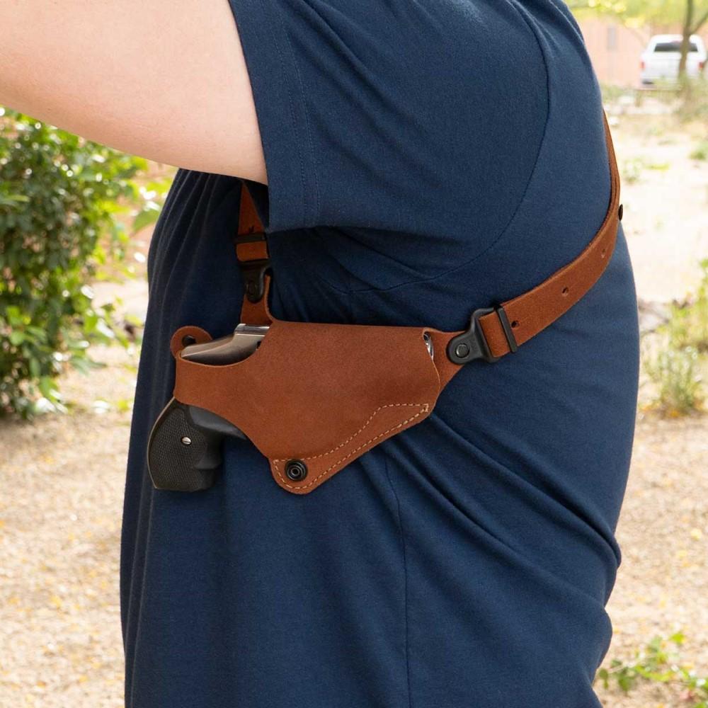 Galco Classic Lite 2.0 Shoulder System Holster for S&W J Frame Natural RH Picture of Galco International Ltd. CLASSIC LITE 2.0 SHDR SYS RH S&W