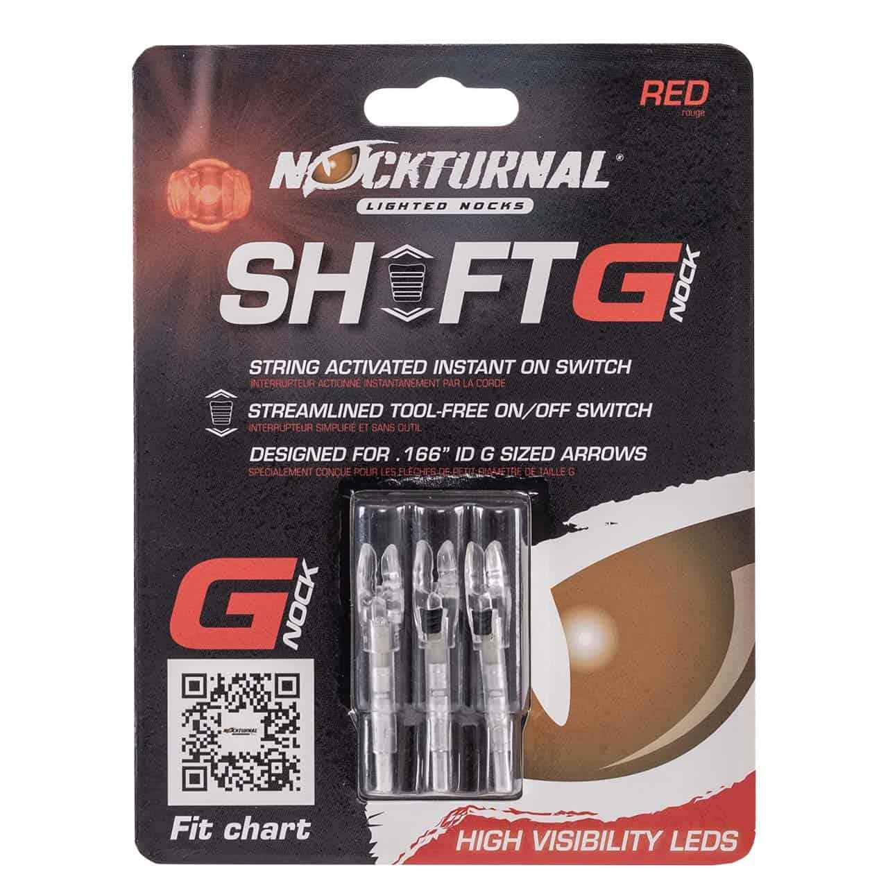Nockturnal G-Nock Shift Red 3/pk .166 Arrow Diameter Picture of Feradyne Outdoors G Nock Shift Red 3/pk .166 Arrow Diameter