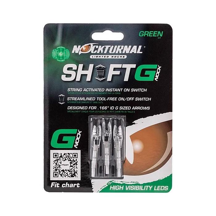 Picture of Feradyne Outdoors Nockturnal G Nock Shift Green 3/pk .166 Arrow Diameter