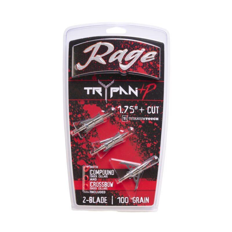 Feradyne Rage Black Series Trypan Broadheads 1.75" 3/ct Picture of Feradyne Outdoors RAGE Broadheads Black Series Trypan 1.75in 3pk