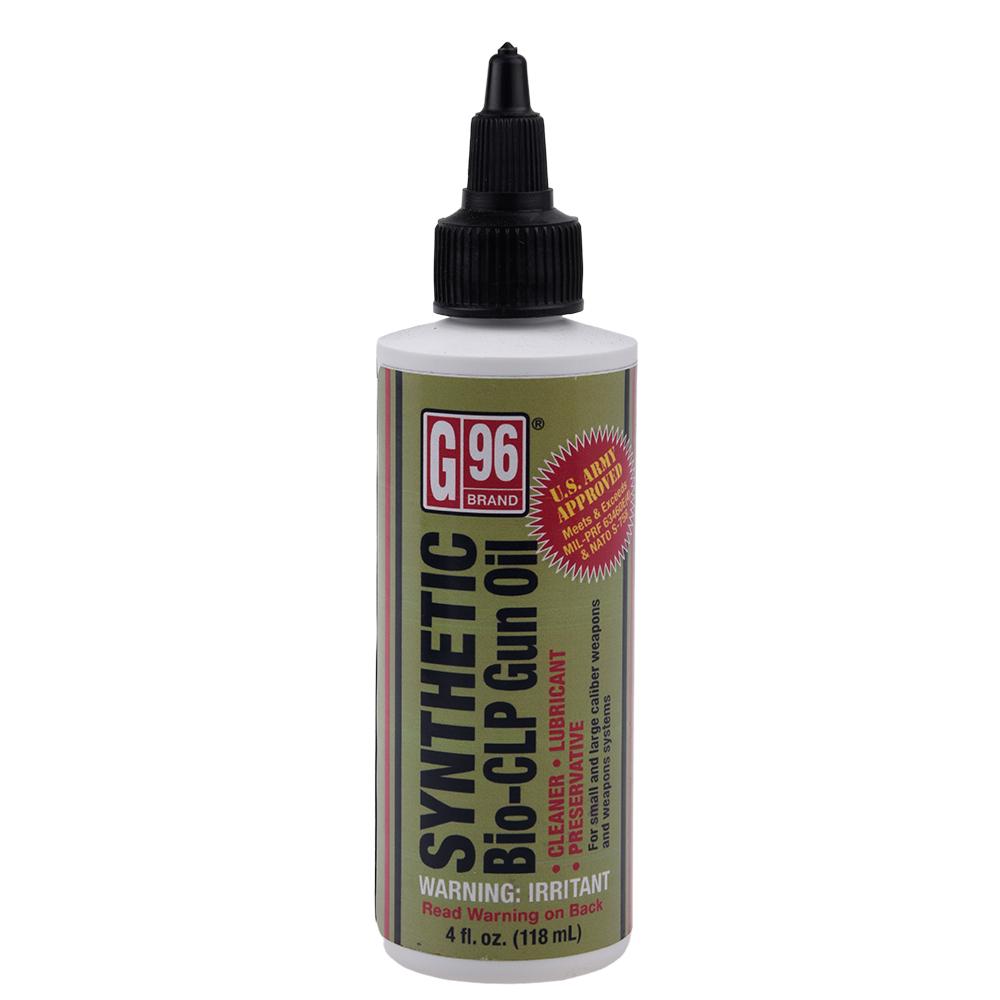 G96 Synthetic Bio-CLP Gun Oil 4 oz. Bottle Picture of G96 Products Company Inc. G96 SYNTHETIC BIO-CLP GUN OIL (4 OZ.)