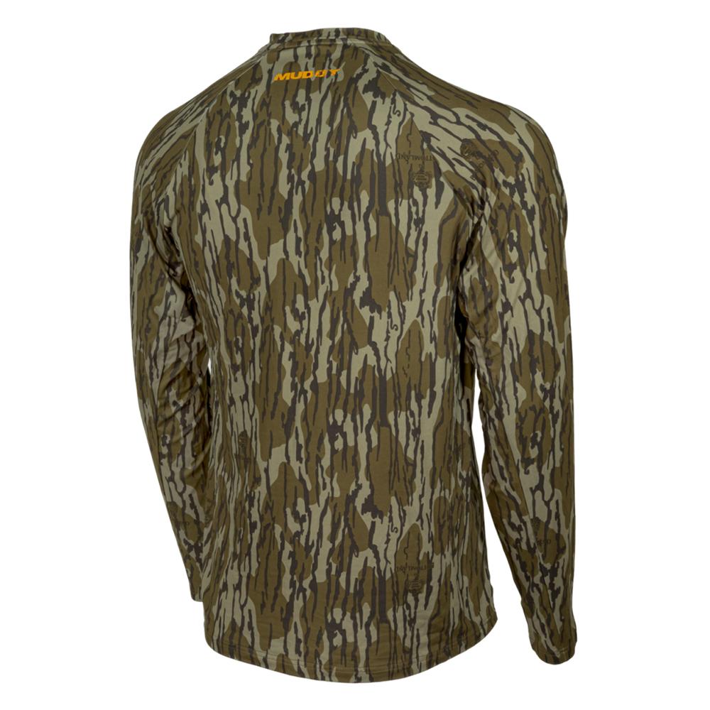 Muddy Base Layer Crew Long Sleeve Shirt Mossy Oak Bottomland 2XL Picture of Gsm BASE LAYER CREW TOP MOSSY OAK BOTTOMLAND 2XL