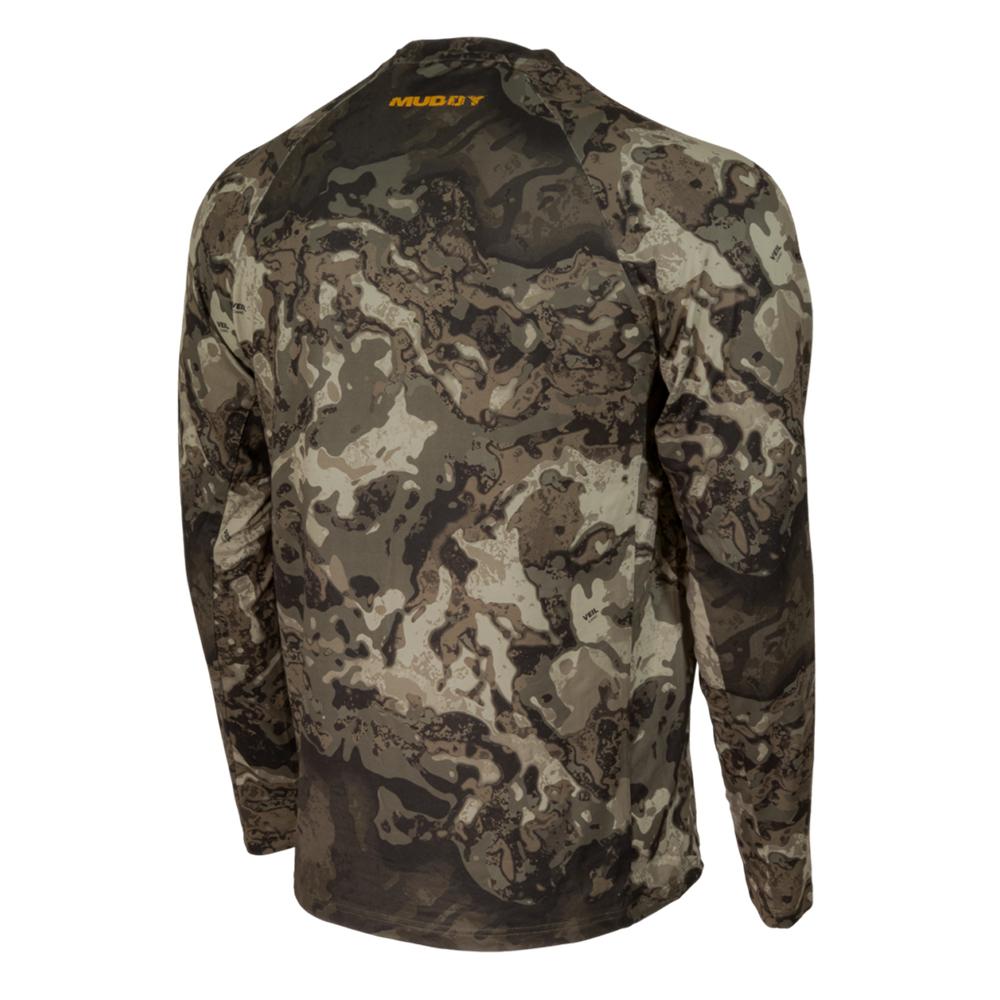 Muddy Base Layer Crew Long Sleeve Shirt Veil Canyon Grey S Picture of Gsm BASE LAYER CREW TOP VEIL CANYON GREY SMALL