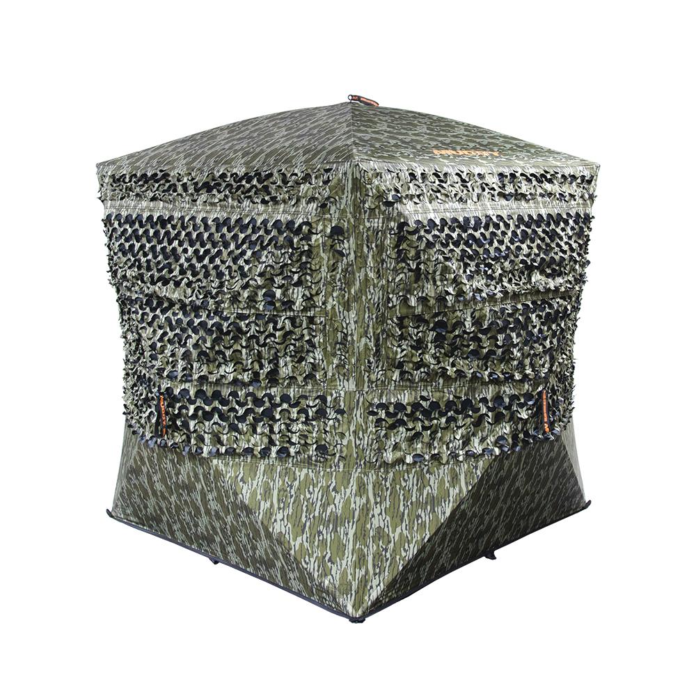 Muddy Carnage Die Cut Ground Blind Mossy Oak Bottomland Picture of Gsm CARNAGE DIE CUT 58x58'' FOOTPRINT 75'' WIDTH 69'' TALL 17.2LB MO BTMLND