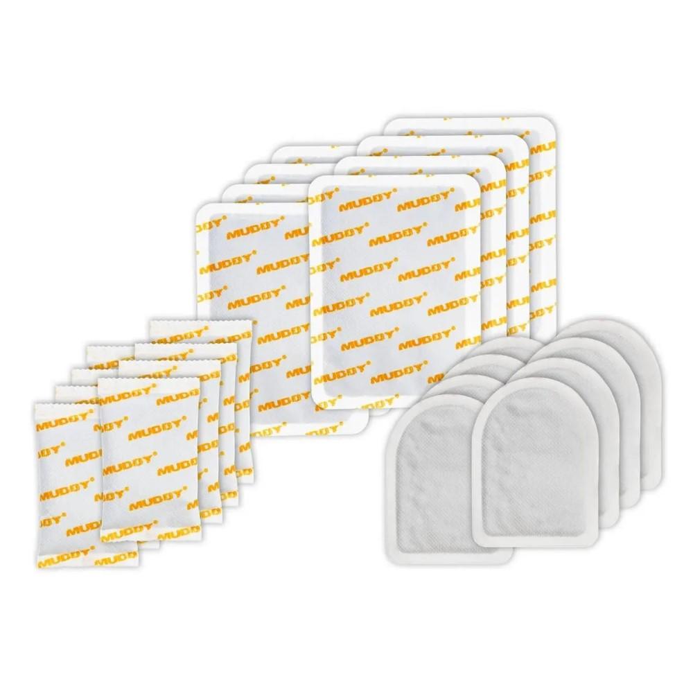 Muddy Disposable Hand and Foot Warmers Bulk Variety Pack 8 ea. Hand/Toe/XL Warmers Picture of Gsm MUDDY WARMER BULK PACK / (8) EACH HAND TOE & XL WARMERS