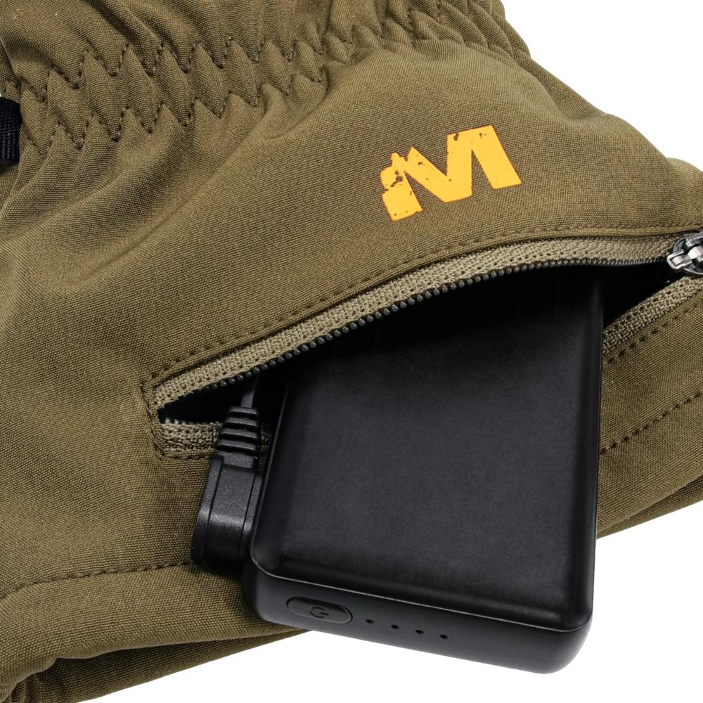 Muddy Nucleus Heated Softshell Gloves Brown Clay M Picture of Gsm NUCLEUS HEATED SOFTSHELL GLOVE BROWN CLAY MEDIUM
