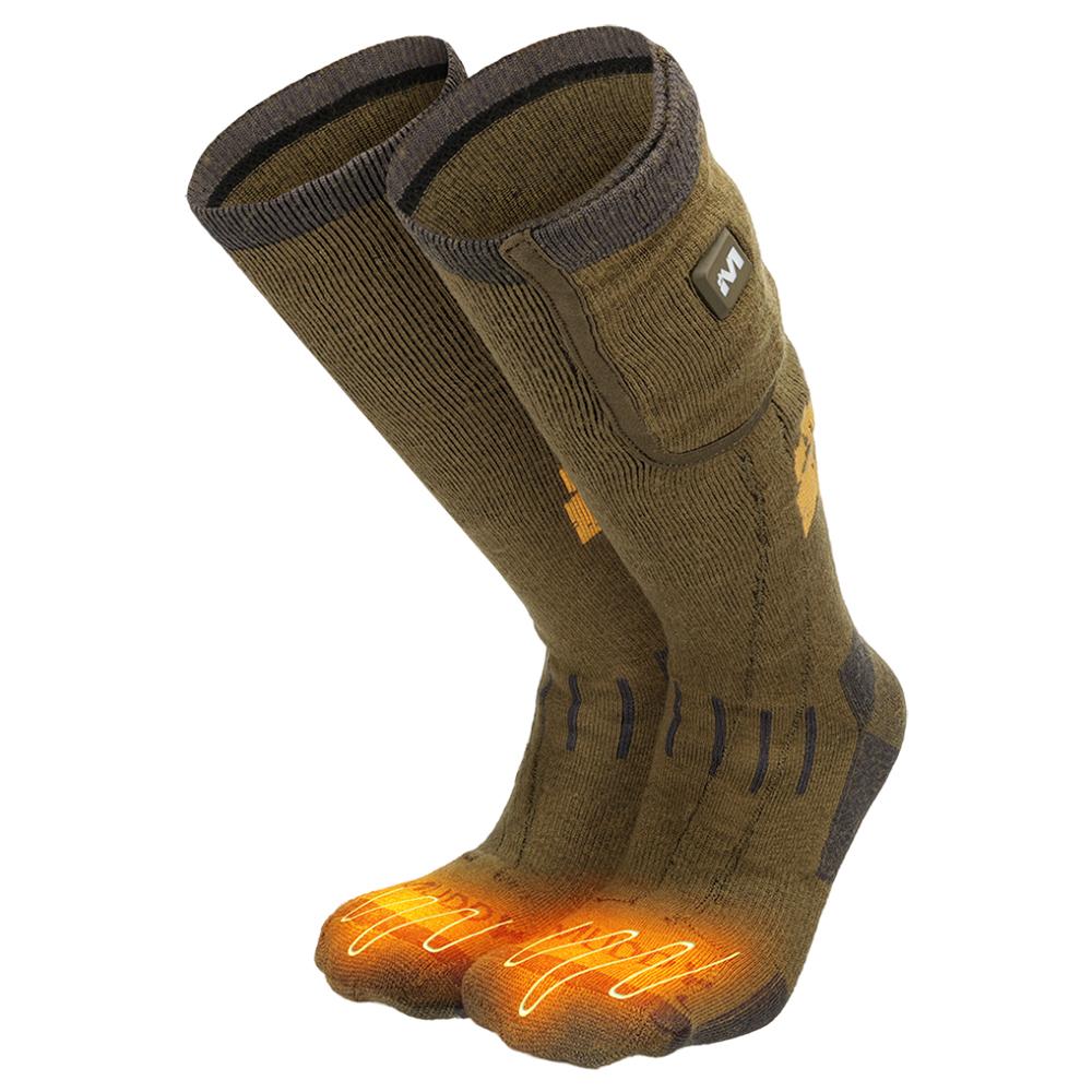 Muddy Nucleus Heated Socks Brown Clay L/XL Picture of Gsm NUCLEUS HEATED SOCKS BROWN CLAY LARGE XL