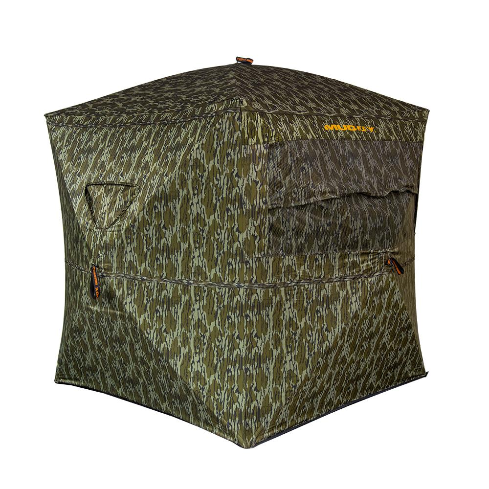 Muddy Infinity Evo Ground Blind Mossy Oak Bottomland Picture of Gsm INFINITY EVO 58x58'' FOOTPRINT 74'' WIDTH 69'' TALL 17.2LB MO BTMLND