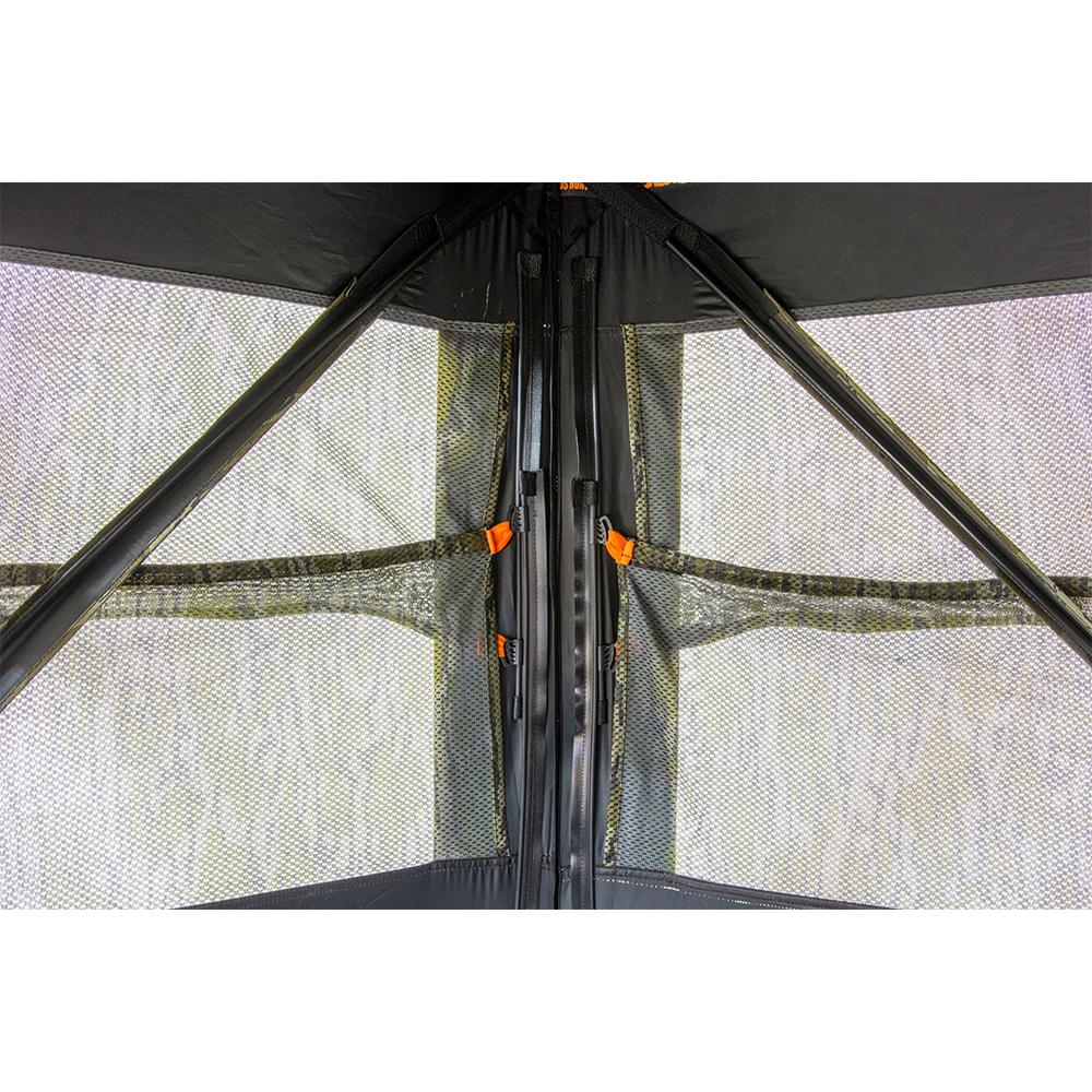 Muddy Infinity Evo Ground Blind Mossy Oak Bottomland Picture of Gsm INFINITY EVO 58x58'' FOOTPRINT 74'' WIDTH 69'' TALL 17.2LB MO BTMLND