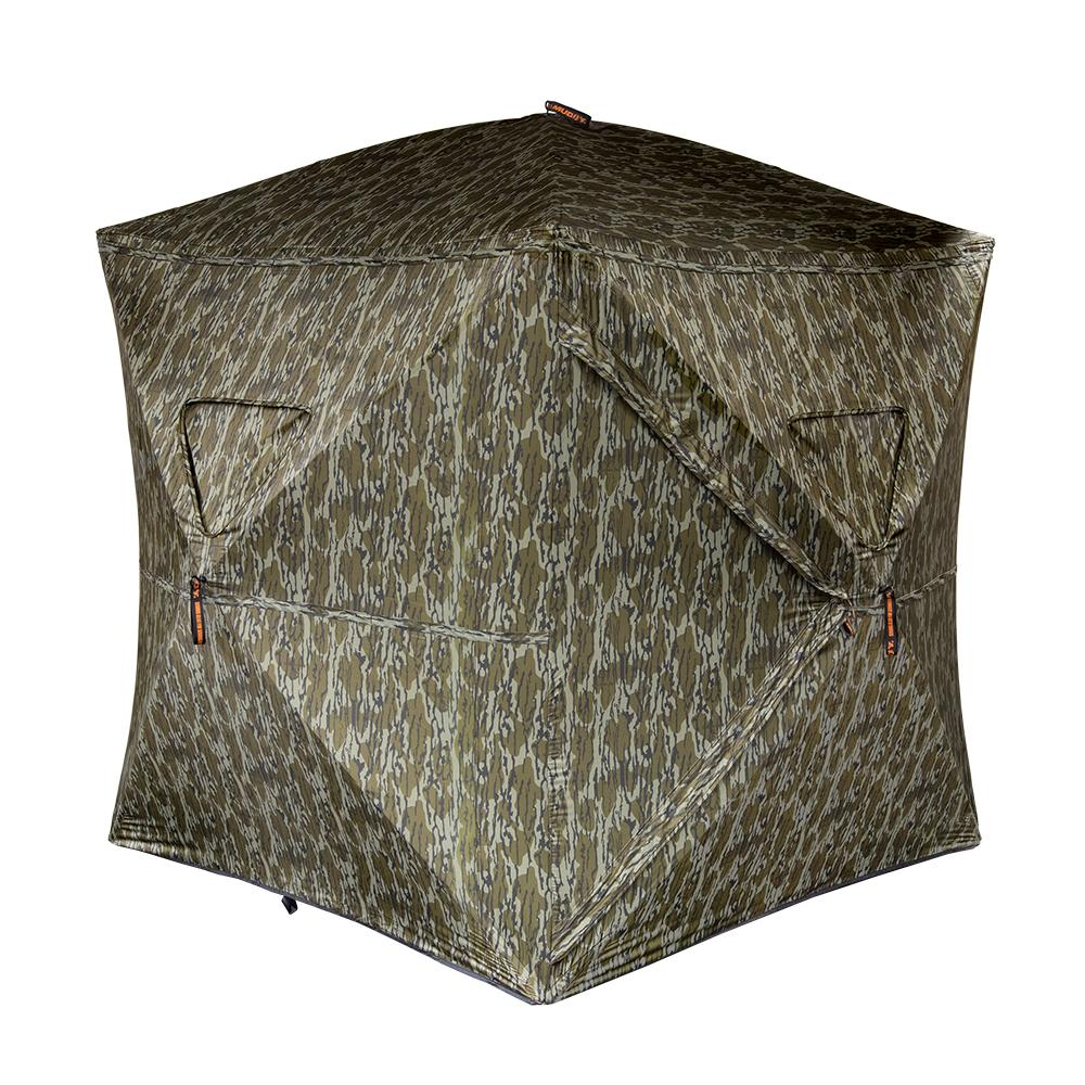 Muddy Infinity Evo MAX Ground Blind Mossy Oak Bottomland Picture of Gsm INFINITY EVO MAX 65x65'' FOOTPRINT 82'' WIDTH 72'' TALL 20LB MO BTMLND