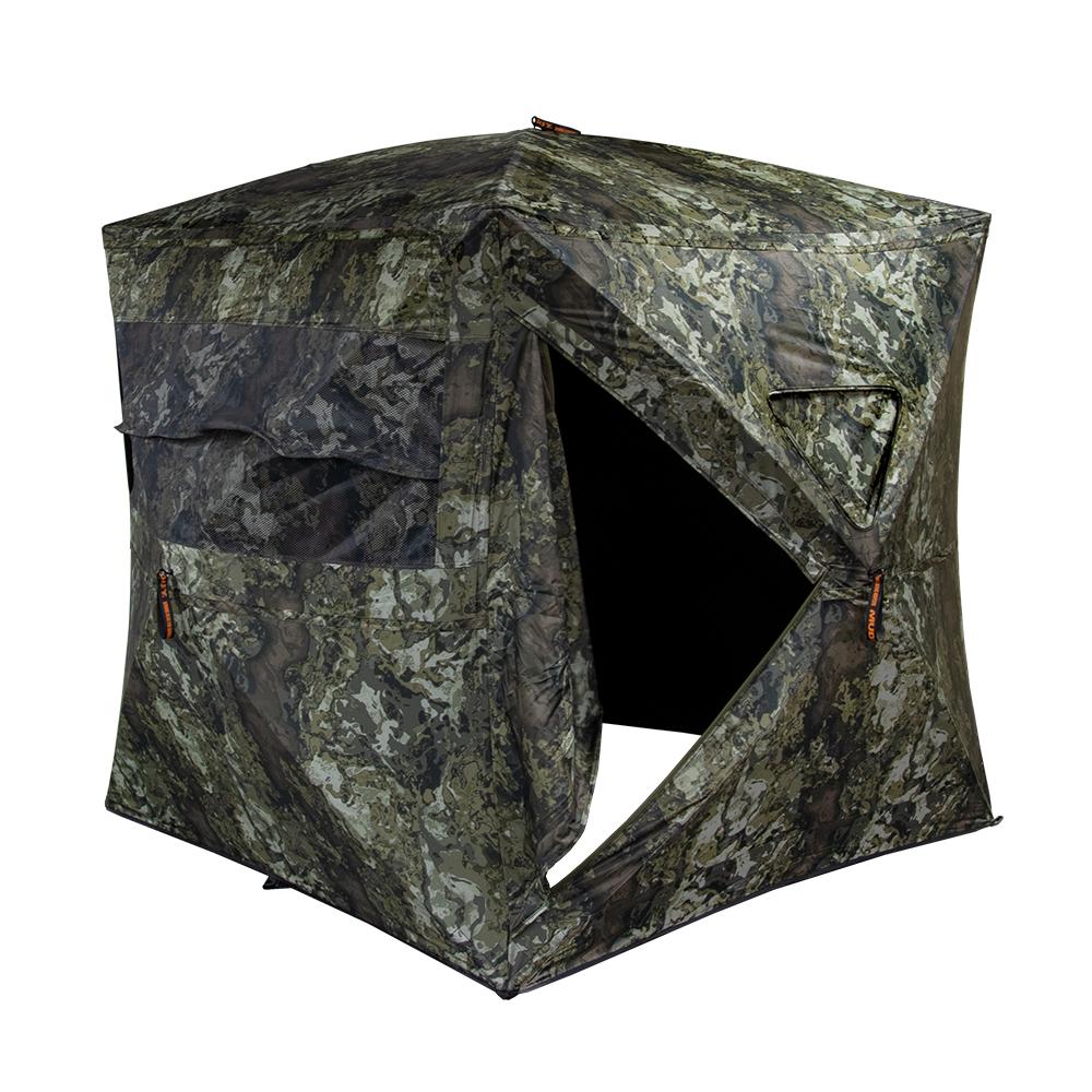 Muddy Infinity Evo MAX Ground Blind Veil Canyon Grey Picture of Gsm INFINITY EVO MAX 65x65'' FOOTPRINT 82'' WIDTH 72'' TALL 20LB VEIL CNYN GREY