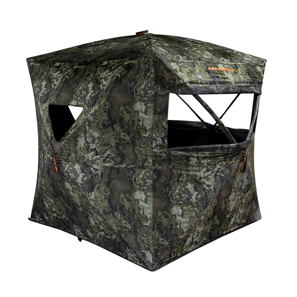 Muddy Infinity Evo MAX Ground Blind Veil Canyon Grey Picture of Gsm INFINITY EVO MAX 65x65'' FOOTPRINT 82'' WIDTH 72'' TALL 20LB VEIL CNYN GREY
