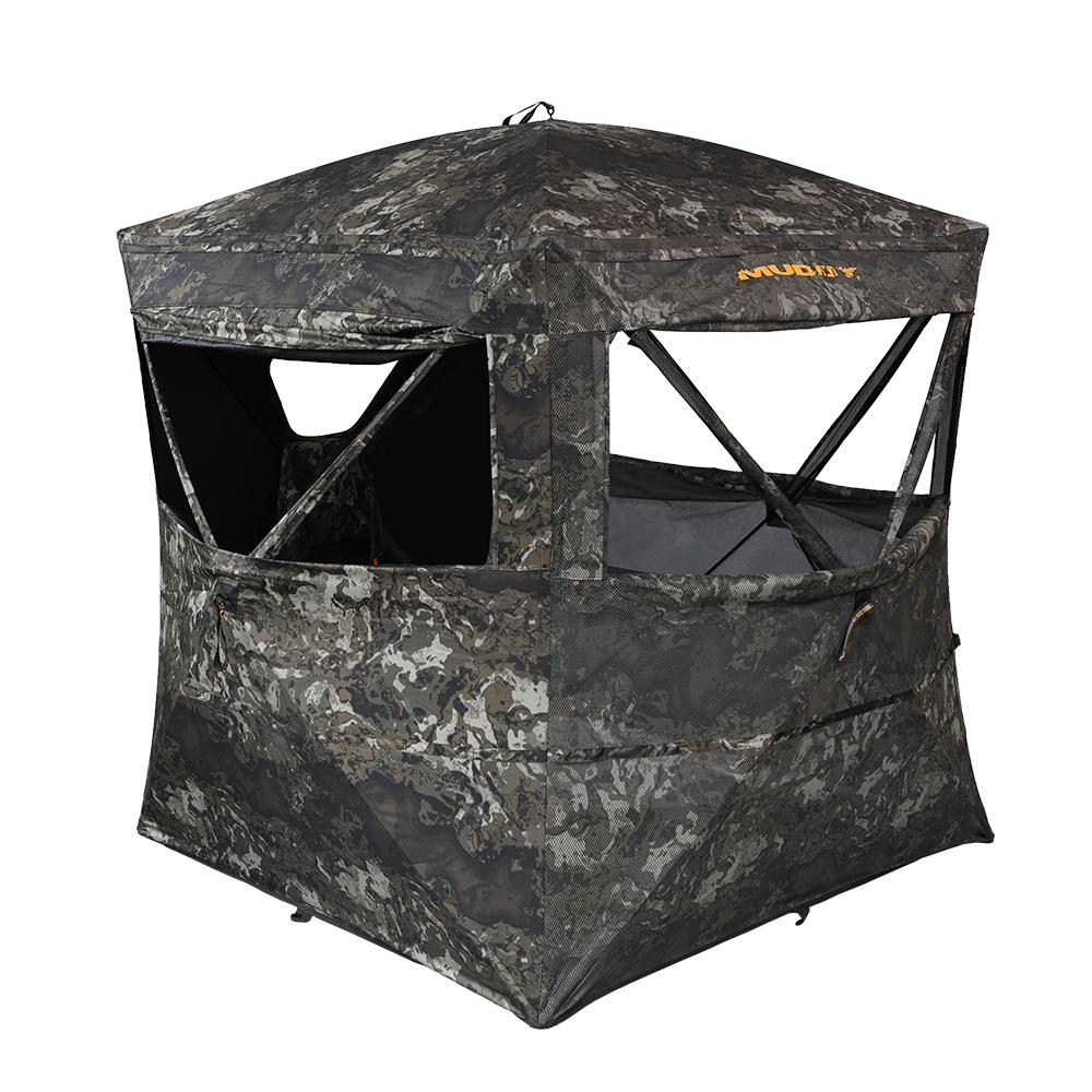 Muddy Prevue Evo MAX Ground Blind Veil Canyon Grey Picture of Gsm PREVUE EVO MAX 58x58'' FOOTPRINT 73'' WIDTH 66'' TALL 14LB VEIL CNYN GREY