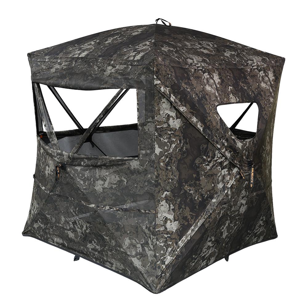 Muddy Prevue Evo MAX Ground Blind Veil Canyon Grey Picture of Gsm PREVUE EVO MAX 58x58'' FOOTPRINT 73'' WIDTH 66'' TALL 14LB VEIL CNYN GREY