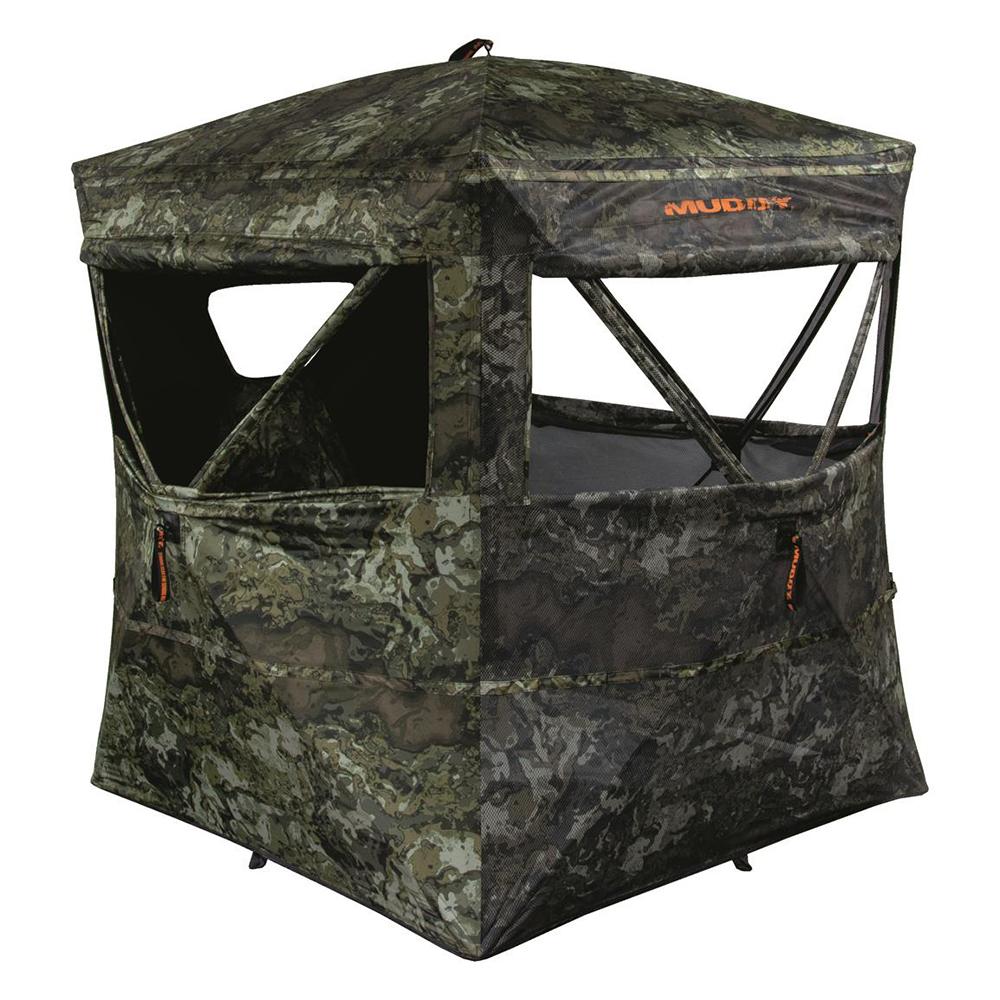 Muddy Prevue Evo Ground Blind Veil Canyon Grey Picture of Gsm PREVUE EVO 53x53'' FOOTPRINT 62'' WIDTH 66'' TALL 13.2LB VEIL CNYN GREY