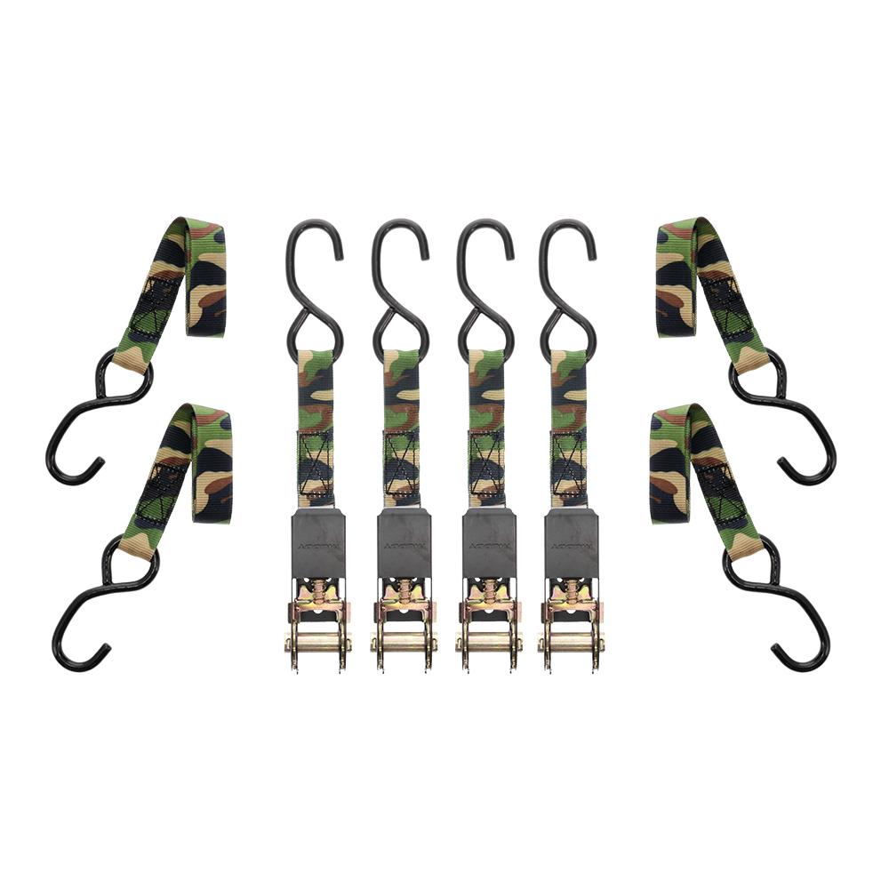 Muddy Ratchet Straps 1" x 8 ft Camo 4/ct Picture of Gsm MUDDY 1" X 8' STANDARD DUTY RATCHET STRAPS / CAMO / 4 PACK