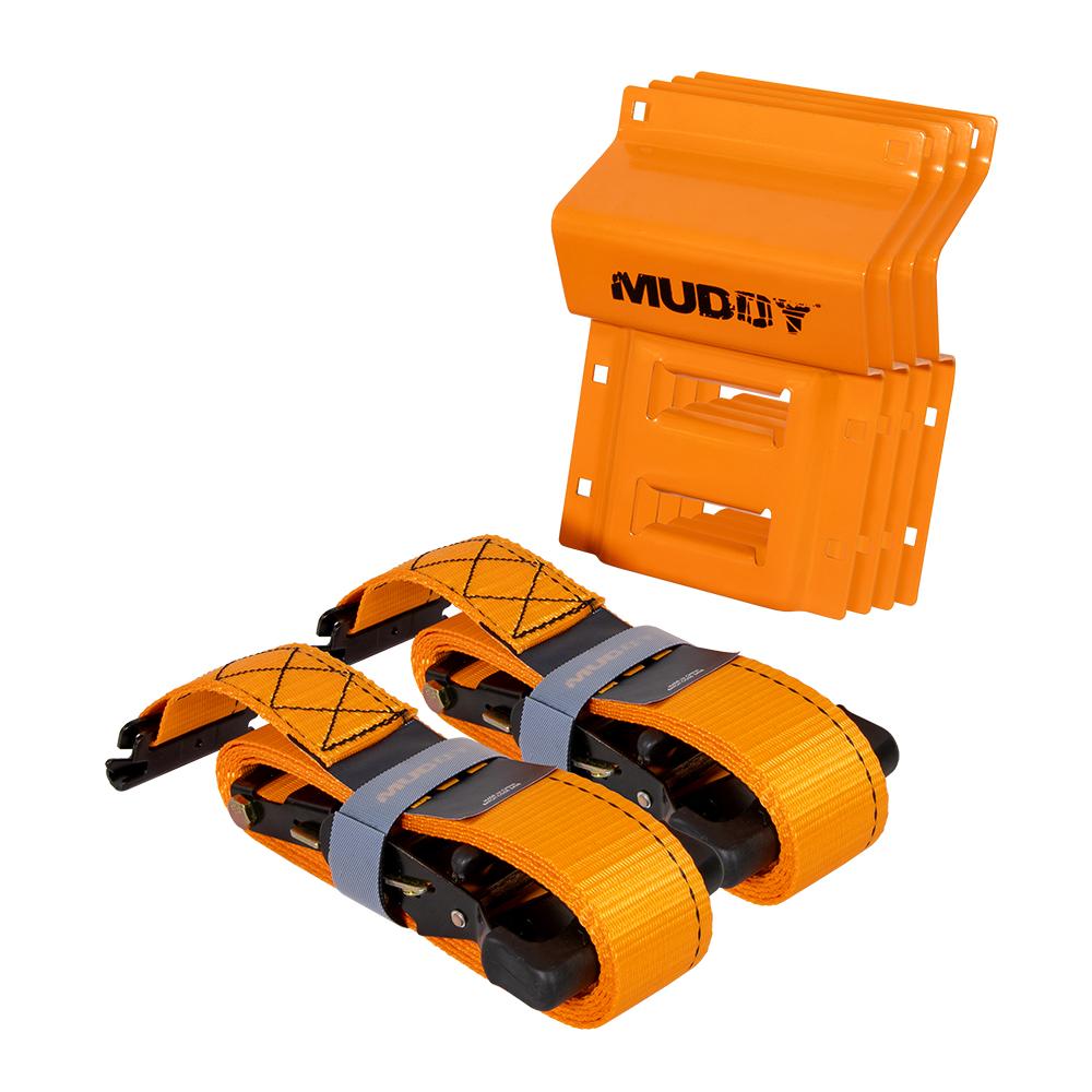 Muddy UTV Wheel Chock Tie-Down Kit Orange 2/ct Picture of Gsm UTV WHEEL CHOCK TIE DOWN KIT ORANGE 2 PACK