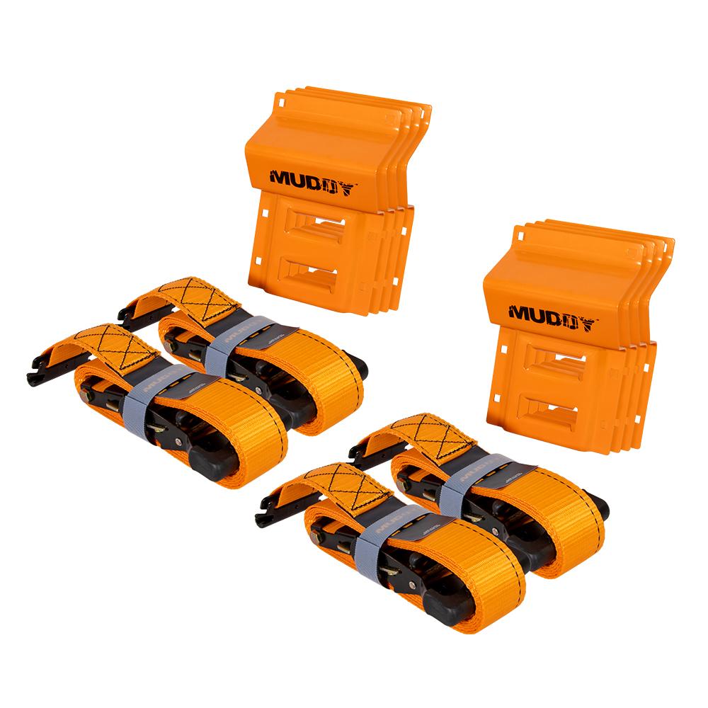 Muddy UTV Wheel Chock Tie-Down Kit Orange 4/ct Picture of Gsm UTV WHEEL CHOCK TIE DOWN KIT ORANGE 4 PACK