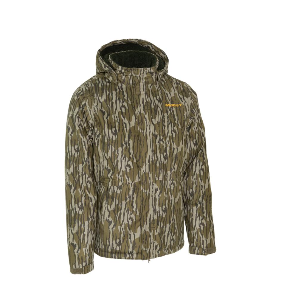 Muddy TRX Waterproof Sherpa Fleece Jacket Mossy Oak Bottomland S Picture of Gsm TRX WATERPROOF SHERPA FLEECE JACKET MOSSY OAK BOTTOMLAND SMALL