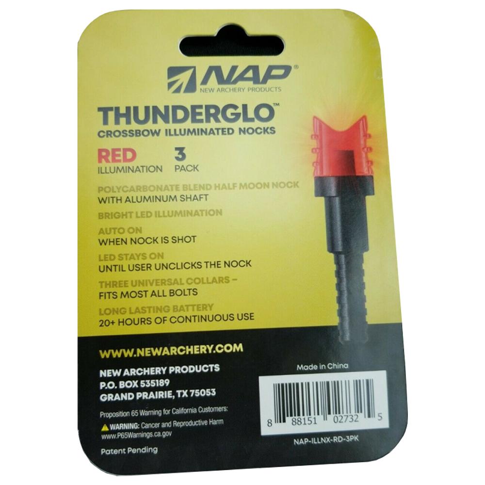 Picture of Gsm NAP Illuminated Half Moon nock Xbow - Red - 3-pack