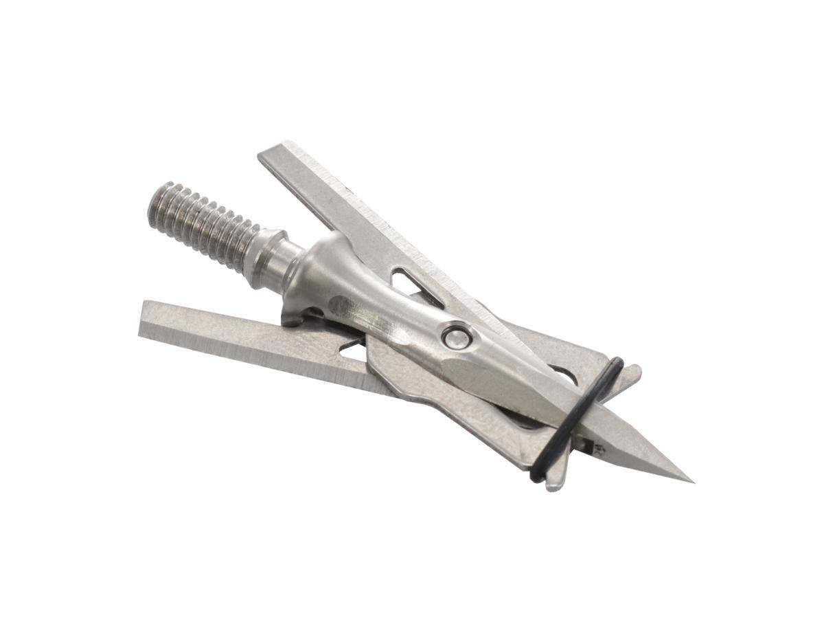 NAP Verdict 100 SS Mechanical Broadhead 100gr 2" Cutting Dia 400 FPS 3/pack Picture of Gsm NAP Verdict 100 SS Mechanical Broadhead 100gr 2" Cutting Dia 400 FPS 3/pk